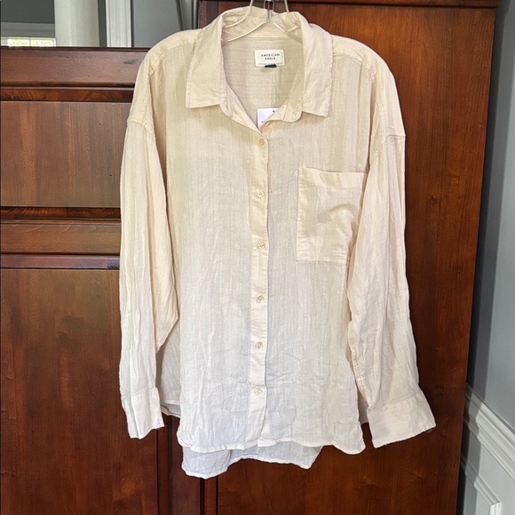 AE Perfect Button Up Long Sleeve Shirt - Picture 4 of 14